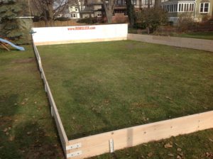 Backyard ice rink boards