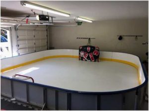 Garage synthetic ice pad