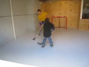 Indoor synthetic ice