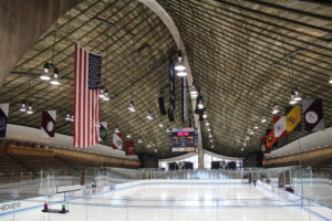 Its unique design helps make the Yale Whale one of the best college hockey rinks